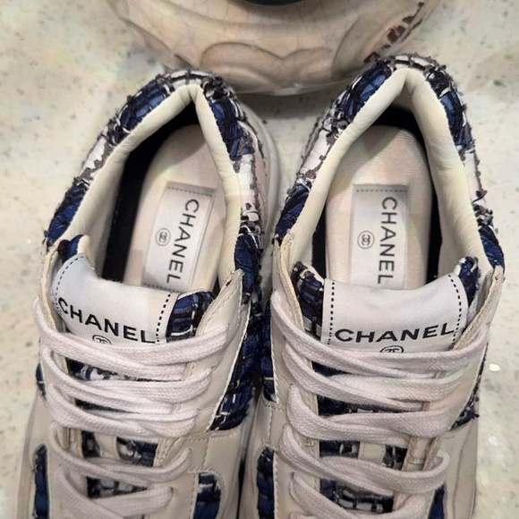 Blue & White CHANEL Sneakers 👟 - Picture 4 of 8